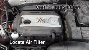 How to Change Engine Air Filter: 2012 Volkswagen Tiguan S 2.0L 4 Cyl. Turbo
