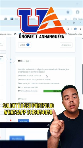 Estágio Supervisionado observação e diagnóstico no contexto escolar #portfolio #pedagogia #unopar #