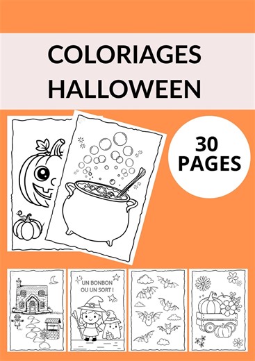 30 Halloween Coloring Pages for Kids | Printable Halloween Activity Book PDF | Cute Pumpkins, Witches, Ghosts & Autumn Fun - Etsy