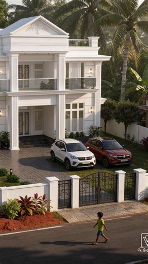 Vishnu Ravindran V Designs on Instagram: "Dream Home 3D Design 🥰🏠Details 👇🏻 Cleint: Mr. Santo Location : Thrissur Area : 2800 Sqft Rooms : 4 "Doing online design for all over the Kerala.Sent us photos and Layout dimensions." 👇 ➡️ Planing ➡️ Exterior Designing ➡️ Interior Designing ➡️ follow more 👉 #keralahomes #dreamhome #budgethomekerala #keralahomedesign #designkerala Colonial home designs home designs builders Kerala"