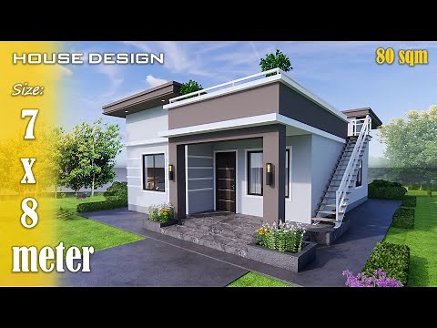 Small House Design8x10 Meters 80sqm 2 bedroom