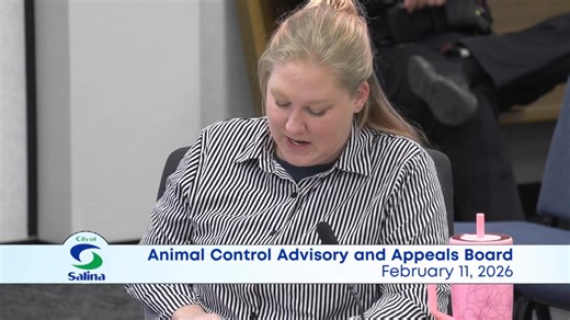 Animal Control Advisory & Appeals Board - February 11, 2026 Agenda and Packet for this meeting available at https://portal.laserfiche.com/Portal/Browse.aspx?id=646597&repo=r-ed266dde | City of Salina, KS Government