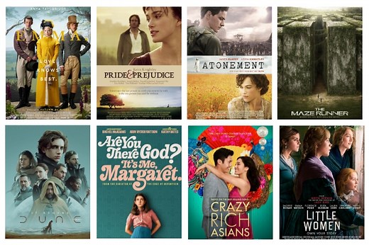 16 Film Barat Adaptasi Novel Terbaik, Dari Karya Sastra Jadi Film Box Office!
