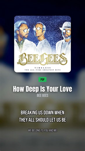 How Deep Is Your Love - Bee Gees (Letra/Lyrics) #shorts