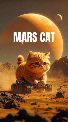Mars Cat Rover Calm Space Journey