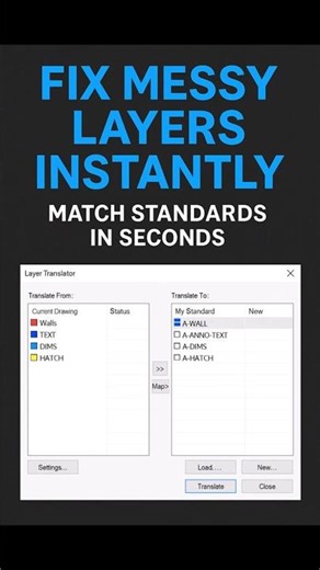 AutoCAD LAYTRANS: Fix Messy Layers & Match Any DWG to Your Standard