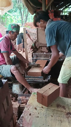 Powerful Brick Press Machine in Action