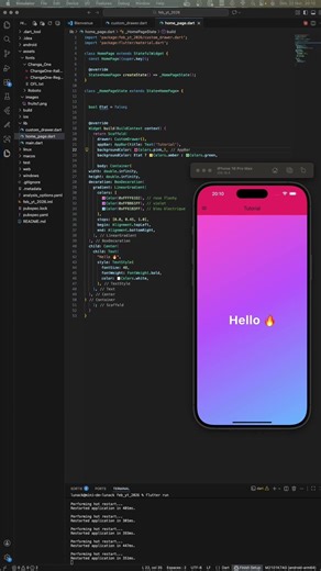 Comment faire un superbe dégradé dans une application mobile ? #flutter #code #tutorial