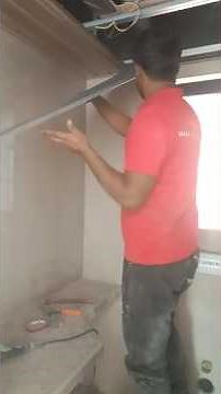 PVC Panel Installation. How to Install PVC Panel.PVC False Ceiling #shorts #pvcceiling #falseceiling