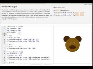 Khan Academy Coding: Brown Bear Eyes Explained