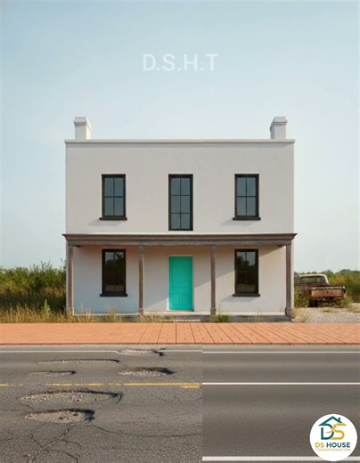 From dusty roadside to dreamy modern home! 🌙✨#RoadsideHouse #BeforeAfter #Housetransformation