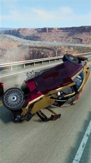 Truck vs Car Crash Test - BeamNG Drive #beamng #physics #shorts