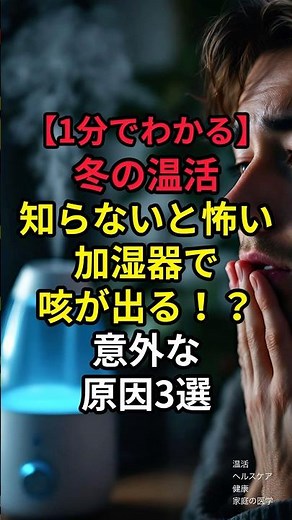 ㊗️21万再生 【知らないと怖い 加湿器で咳？】#まったりヘルスケア #健康豆知識 #家庭の医学 #1分でわかる #健康習慣 #加湿器 #咳が止まらない #加湿器トラブル #乾燥対策 #冬の健康