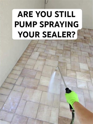 Applying our premium 2 part water based sealer #paversealing #paverpatio #pressurewashing