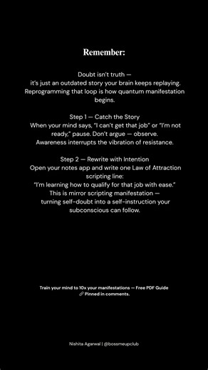Law of Attraction Scripting for Job Manifestation | Turn Doubt Into Direction
