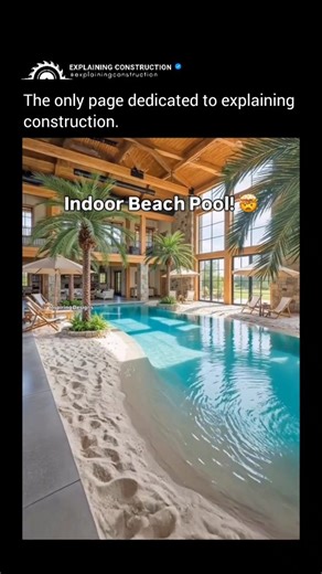 Explaining Construction on Instagram: "Absolutely stunning indoor beach pool!"