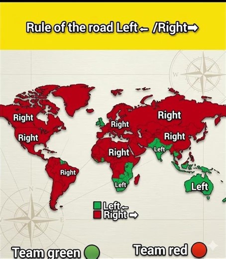Which Countries Drive on the Left vs Right? 🌍 World Map – Shocking Rule of the Road! 🔥