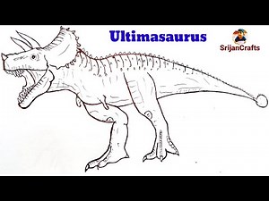 How to draw dinosaurs | Jurassic world evolution | How to draw Ultimasaurus | Step by step |Dinosaur