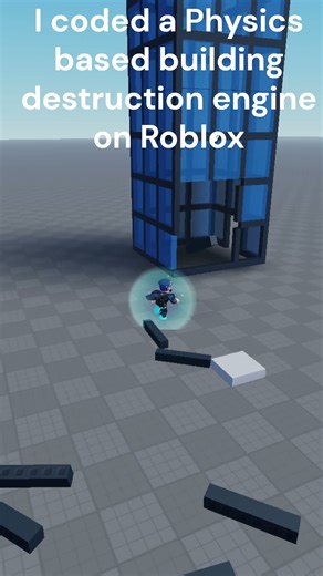 I Coded a Physics Building Destruction Engine On Roblox #shorts #roblox #gamedevelopment #coding