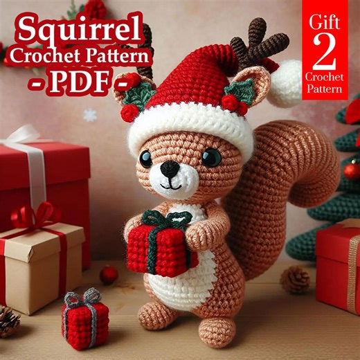 Squirrel Crochet Pattern, Amigurumi Pattern Squirrel, Crochet Pattern Squirrel, PDF English, DIY - Etsy UK