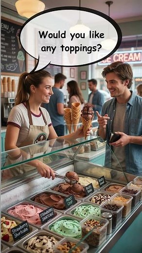 🍦 At the Ice Cream Shop – Easy English Conversation
