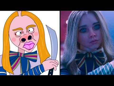 m3GAN DRAWING MEME | M3gan teaches school bully some manners scene - funny video