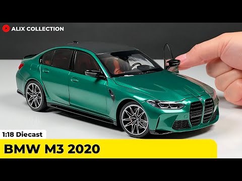 Unboxing of BMW M3 (G80) 1:18 Diecast Model Car by Minichamps (4K)
