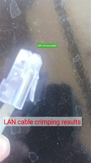 LAN cable crimping results according to color sequence
