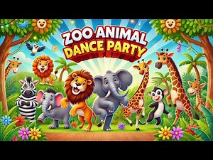 🦁 Zoo Animal Dance Party! 🎶 | Fun Kids Nursery Rhyme with Dancing Animals! 🐘🌟