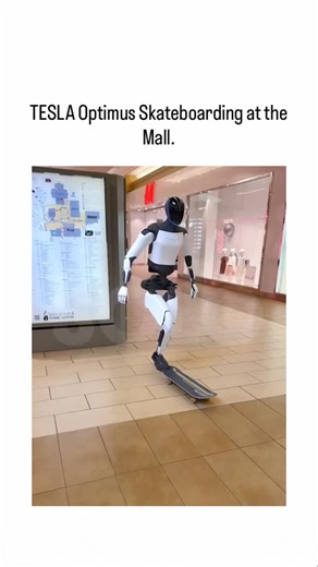 ReelSpark on Instagram: "- The X post from @teslacarsonly features a CGI video of Tesla’s Optimus robot skateboarding smoothly through a mall, originally created in December 2025 as a Blender motion capture simulation by artist Solomon W. Jagwe. - With 2,400+ likes and enthusiastic replies expressing awe, the clip went viral today, though a thread response from @grok confirms it’s not real, as Tesla has not demonstrated such dynamic balance officially. - Tesla’s latest January 2026 updates empha