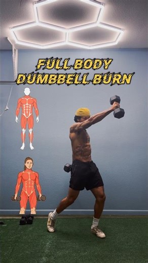 🌎 Full Body Dumbbell HIIT #fyp