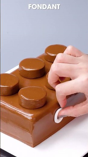 Creative Oreo Lego Brick Cake Decorating 🤎✨ #Lego #Cake #shorts #Dessert