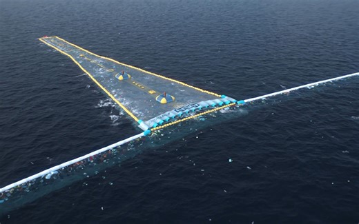 太平洋垃圾处理动画，海洋垃圾处理THE OCEAN CLEANUP 环保 3d