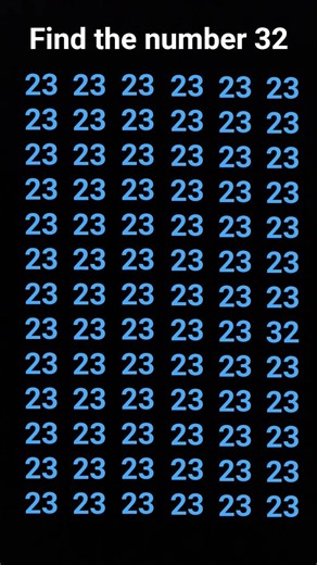 #find the number 32#