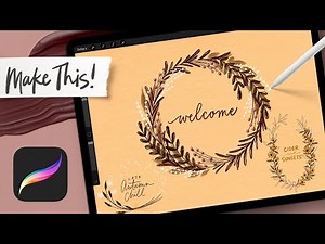 Draw 3 Fall Doodle Wreaths in Procreate