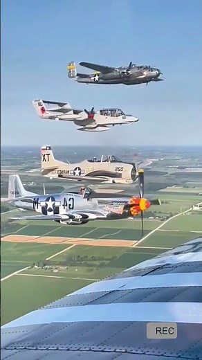 Epic Warbird Formation Flight | P-51 Mustang, B-25 Mitchell, A-1 Skyraider | Airshow