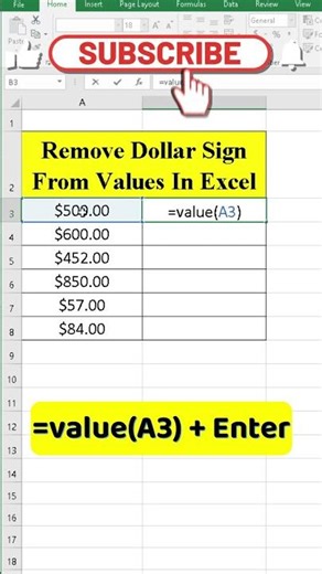 Remove Dollar Sign in Excel | Easy Trick #excel #securephone #shortcutkeys #keyboardshortcut