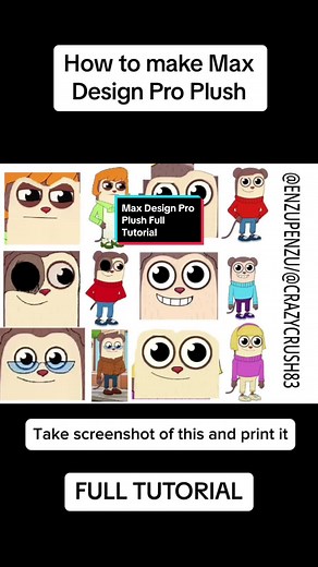 HOW TO MAKE MAX DESIGN PRO PLUSH FULL TUTORIAL #maxdesignpro #maxdesignproplush #twiddlefinger #triflethumb #plush #brainrot