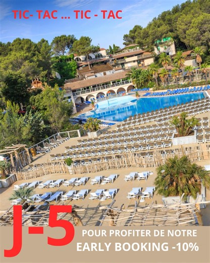 Camping Holiday Green Fréjus 🌴 on Instagram: "Réservez avant le 31 Décembre minuit et bénéficiez de 10% de remise sur tous nos tarifs 2026. 😜 #earlybird #earlybooking"