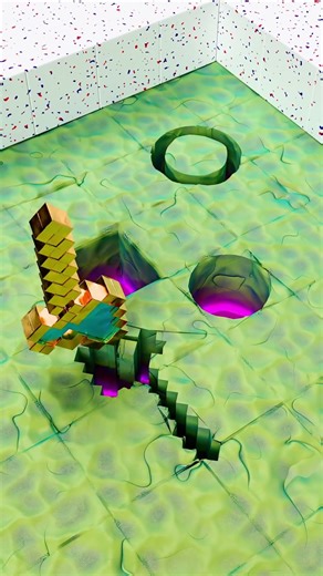 It should be put in there.🌪️🔥in blender#3dart #3d #blender #shorts #satisfying loops #square hole