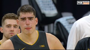 All the feels 😢 Luka Garza's No. 55 will forever hang in the rafters for Iowa Men's Basketball | College Hoops on FOX