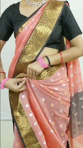 Beautiful Saree Draping Step by Step Tutorial. #saree #drape #fashion #sareefashion