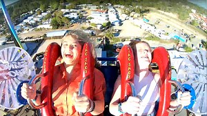 Sarah & Bethany 2nd Ride | Slingshot & Vomatron at Indy Speedway