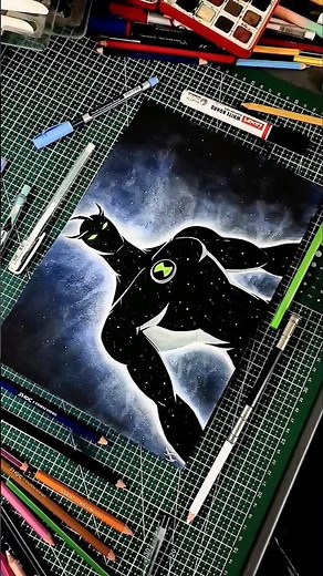 drawing alien x from ben 10 🥶 #shorts