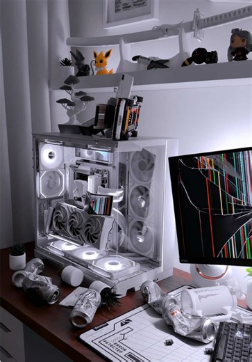 😮‍💨💚☁️ #fyp #gamingsetup #gamingpc #gaming #desksetup | gaming setup