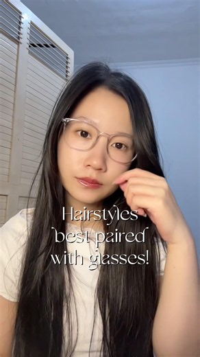 Hair insp for glasses! #hair #hairstyle #hairstyles #glasses #makeup #hairtutorial #hairtutorial