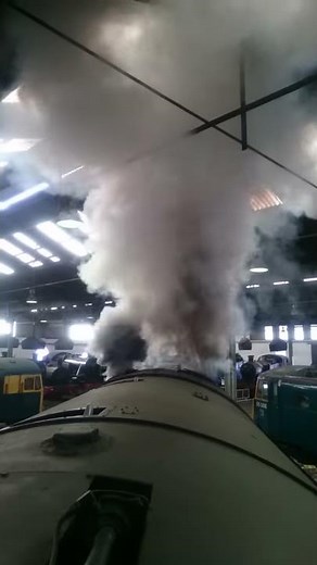 Class 37 Engine start with flame. English Electric 12CSVT very cold start