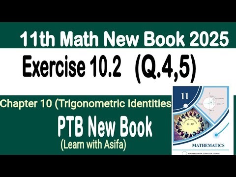 Class 11th Math New Book Ch 10 Exercise 10.2 Question 4,5- 11th Class Math Exercise 10.2 Q4,5