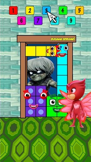 POV Block Puzzle Challenge Sprunki OC NumberBlocks: Help Owlette Pj Mask escape From Luna Girl