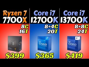 R7 7700X vs i7-12700K vs i7-13700K - RTX 3080 and RTX 3060 | How Much Performance Difference?